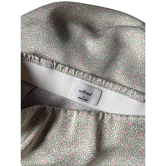 Aritzia Wilfred Sonnet ditsy Floral Lace Skirt size 2 Green - Picture 5 of 14